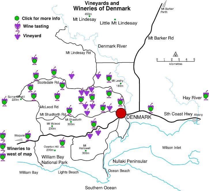মানচিত্র ডেনমার্ক এর wineries 